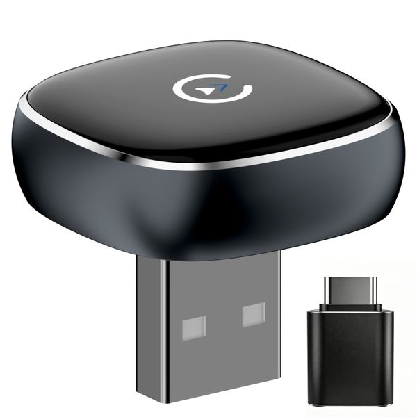 Wireless CarPlay Adapter &amp; Android Auto Wireless Dongle 2-in-1 Car Kit