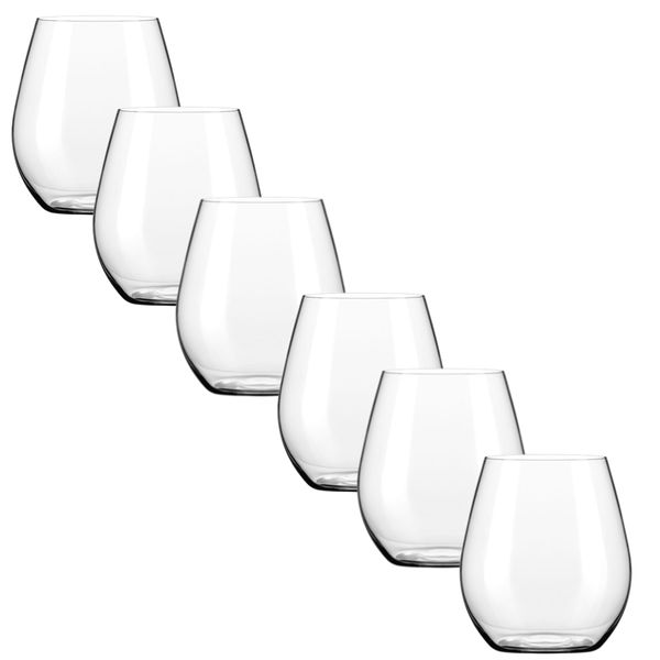 Home Gift Multifunctional Stemless Wine Glass Tumblers Set of 12 (475ml)