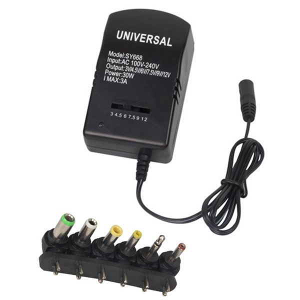 Smart Universal Adjustable charger 3V TO 12V 30W 3A Ac/ Dc Adapter - SY668