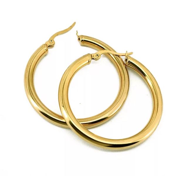 14k Hoop Chunky Earrings 40mm | Gift