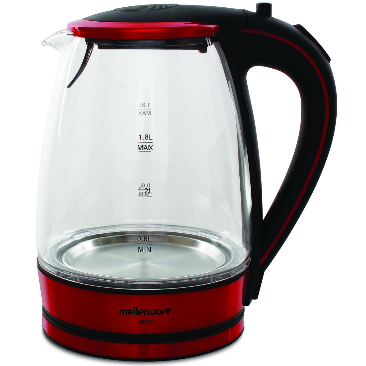 Mellerware Kettle 360 Degree Cordless Glass Red 1.8L 2200W Shop Today. Get it Tomorrow takealot
