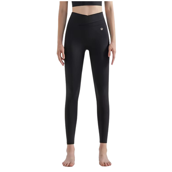 GymPanther - Dual Colour Cross V Waist Leggings