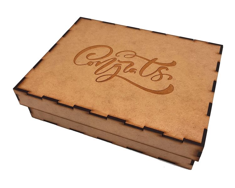 Congratulations Gift Box, Congrats, Celebrate Everything Laser Wooden Box