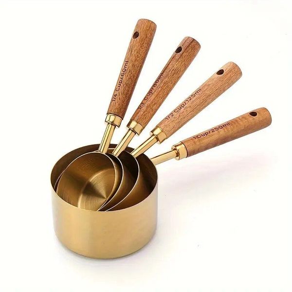 Golden Polished Finish Measuring Cup