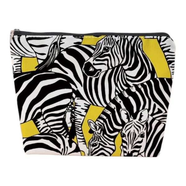 Launch Republic Makeup Bag With Zebra Print