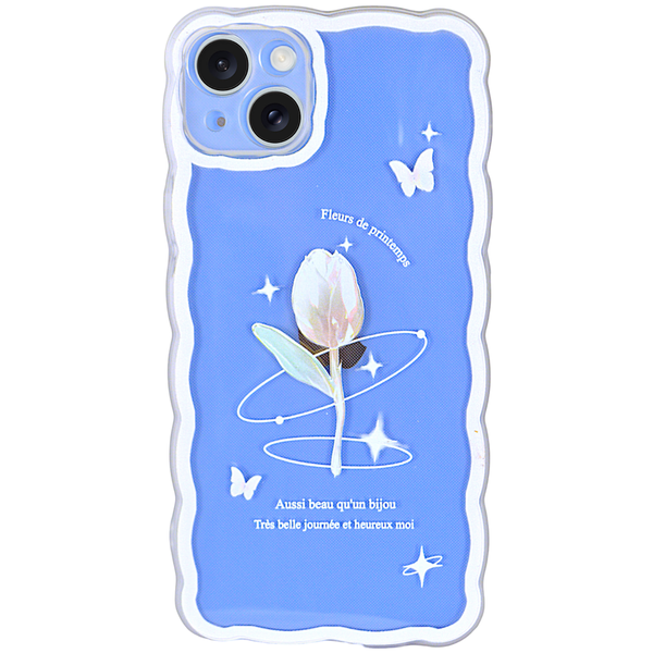 Clear - Phone Case with Shiny Rose &amp; Camera Protection - Iphone 15 Plus