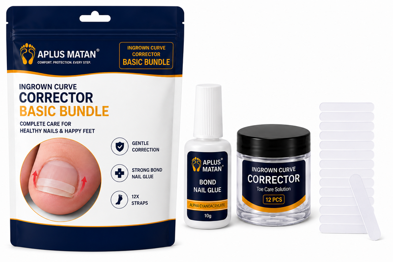 APLUS MATAN Ingrown Toenail Curve Corrector Kit, Bond Glue &amp; 12 ABS Strips