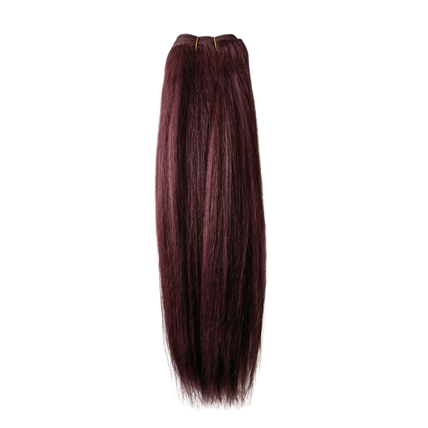 Yaki Straight Bundle Human Hair Pack Hair #99J Dark Burgundy 10 Inch 100g