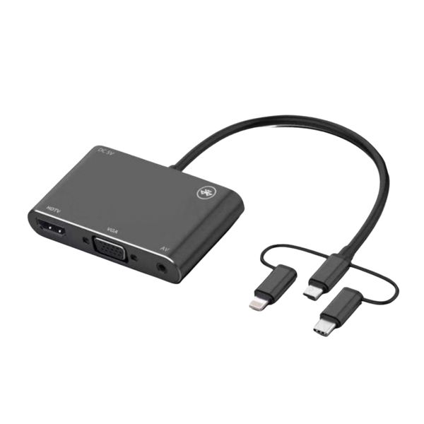 3 in 1 Mobile HD screen player Type-C Lightning Micro USB to HDMI Adapter