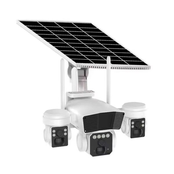 4G Solar Camera triple lens