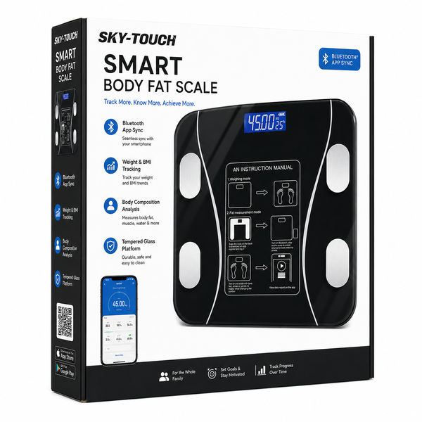 SKY-TOUCH Digital Weight Scale for Body Weight lbs/kg, 26x26cm