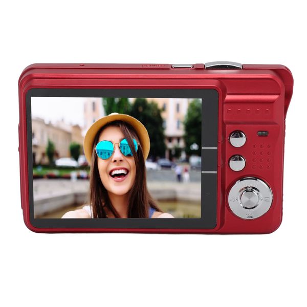48MP HD Digital Camera, Auto Beauty Mode, Anti-Shake, Red