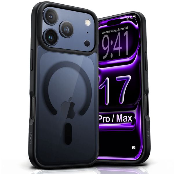 ORRO Clear MagSafe Case &amp; Black Trim Compatible with iPhone 17 Pro &amp; Pro Max