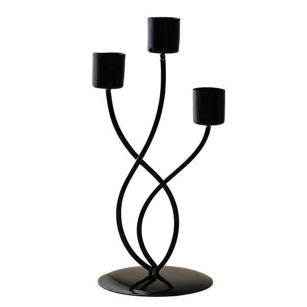 3 Stick Bent Candlestick Candle Holder 8 inch Stand Centerpiece Decoration