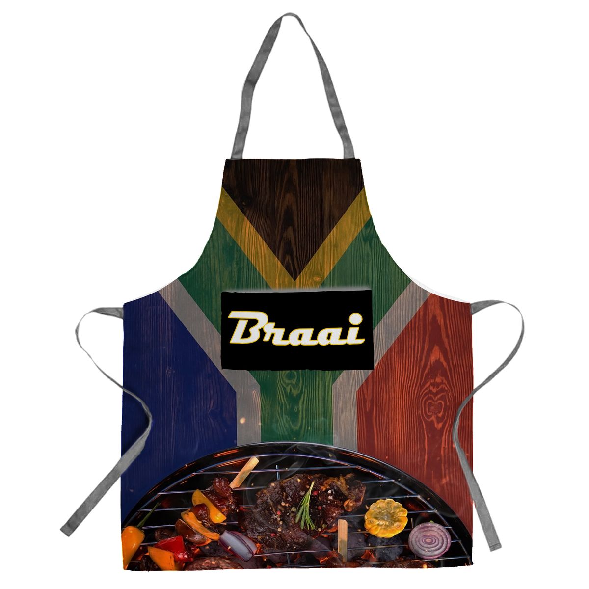 South African Braai Medium Length Apron Shop Today. Get it Tomorrow