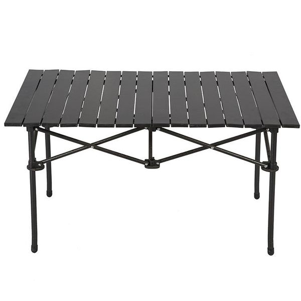 Modern Design Portable Aluminum Egg Roll Top Folding Picnic Table