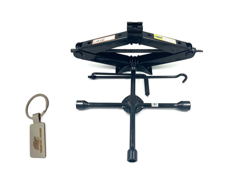 2 Ton Scissor Jack and Wheel Spanner Combo With TIT Key Chain