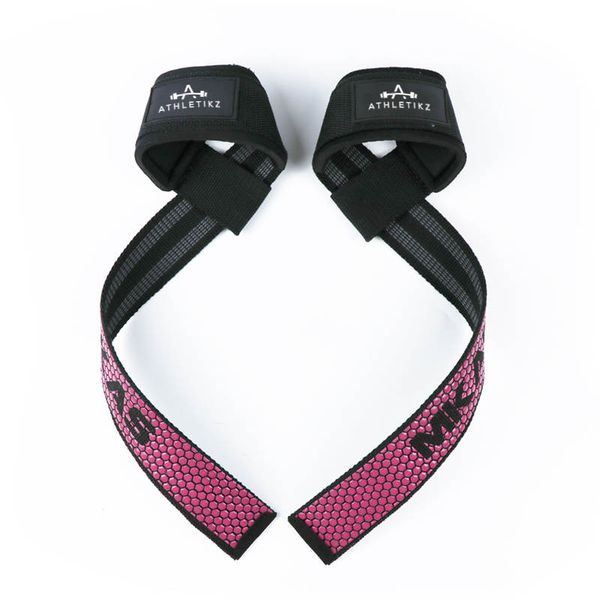 ATHLETIKZ Weightlifting Straps + Silicone Grip - Strength &amp; Weight Training