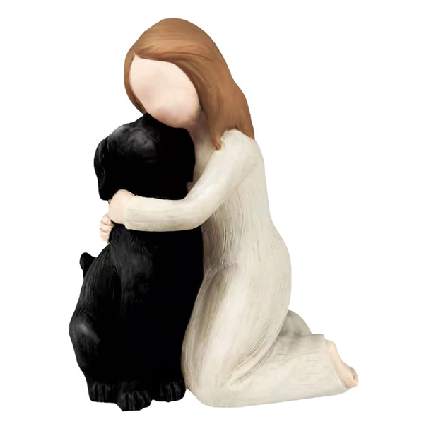 Love My Dog Figurines Statues Remembrance Gift For Dog Lovers Brown