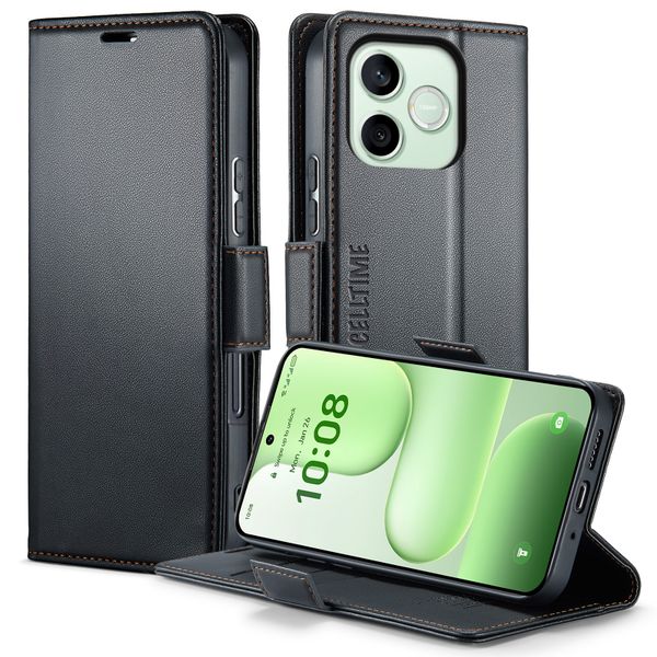 Retro Flip Case Compatible with Honor 600 Lite Leather Wallet Cover