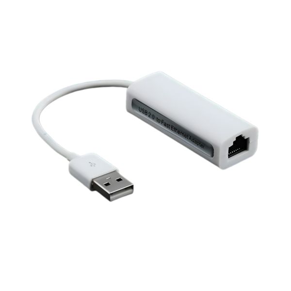 USB 2.0 to RJ45 Adapter Short Cable - Fast Ethernet Connection
