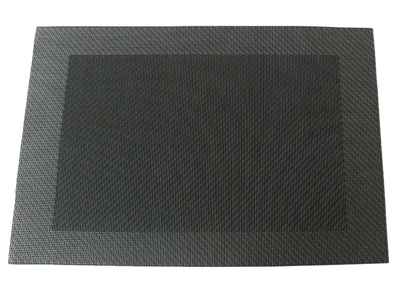 Placemat Polyester Rectangular PV Coating - Grey/Silver