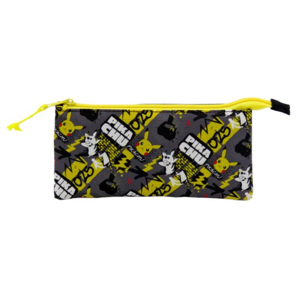 Pokemon - Triple Pencil Bag (Grey)