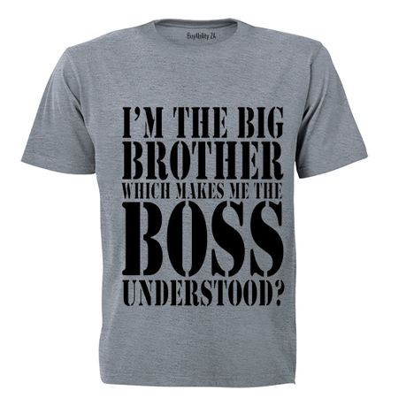 Big Brother - BOSS.. - Kids T-Shirt - Grey
