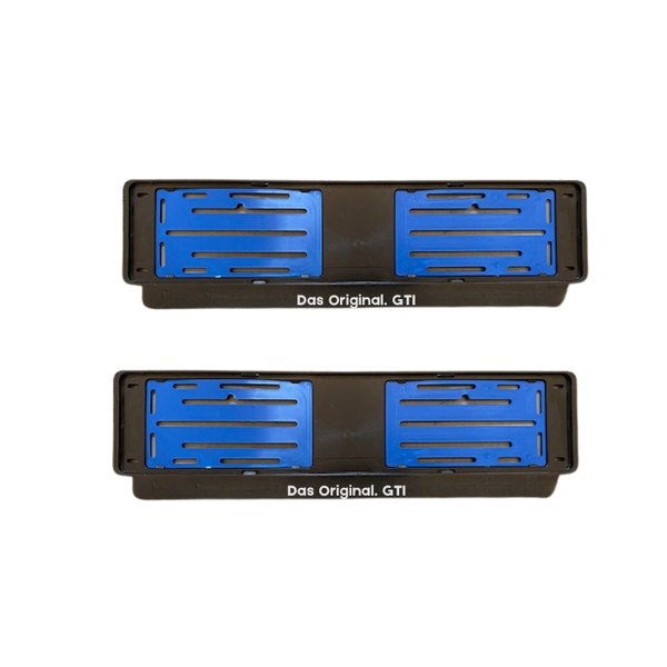 GTI Number Plate Holder set Blue