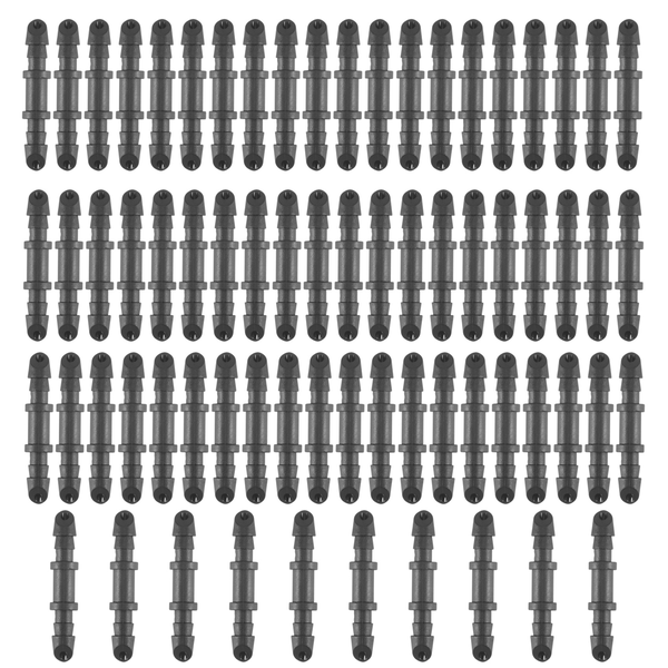 70 Pack Drip Irrigation Universal 1/4 Inch Barbed Coupling Fitting