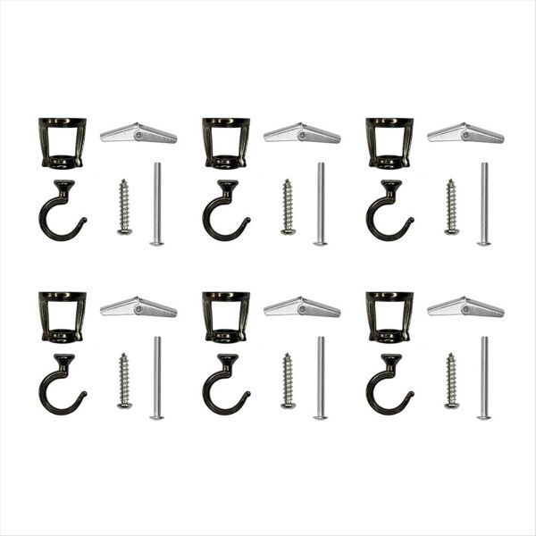 6 Pcs Ceiling Hooks for Hanging Plants,Heavy Duty Metal Plant Hooks, Screw