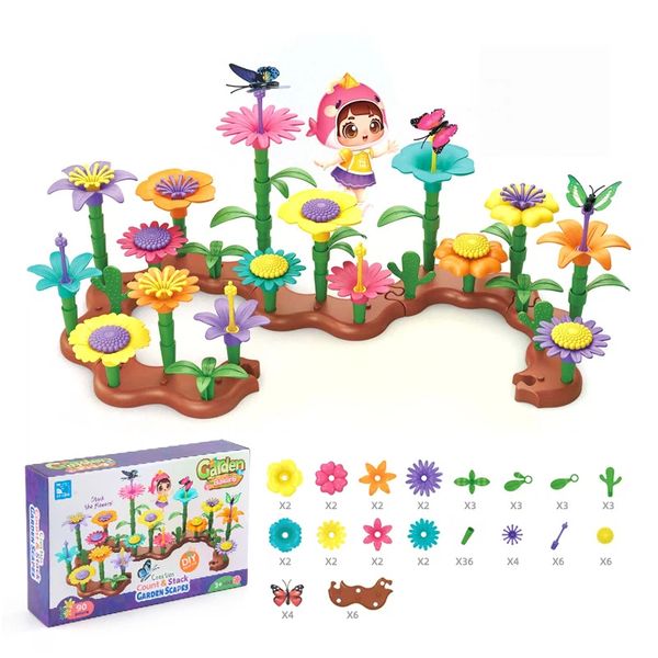 90 Pieces Children's Creative DIY Flower Arrangement Set Everyday Gift