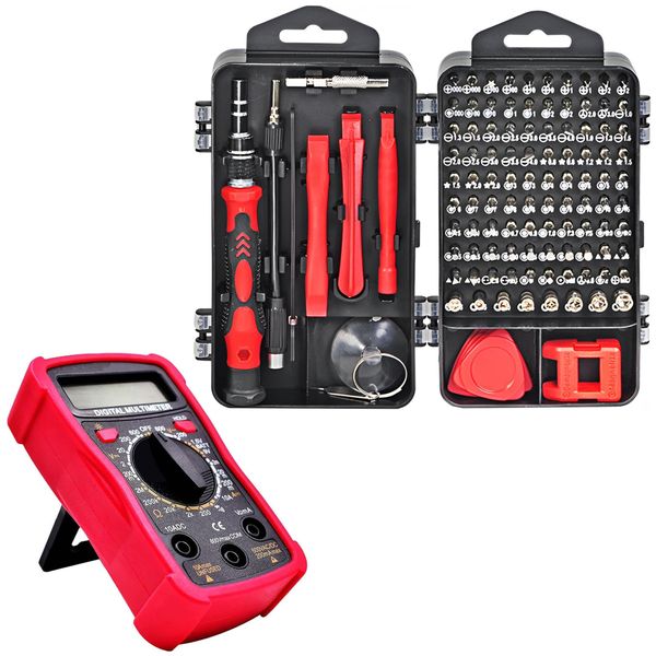 115 in 1 Screwdriver Set+Live Wire Tester High Reliability Large LCD Screen