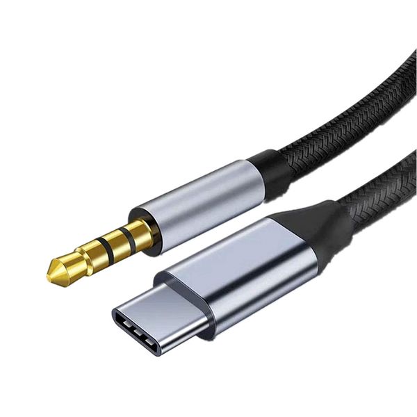USB C To 3.5mm Audio Aux Jack Cable 1.5m For Car Laptop, Tablet, Speaker