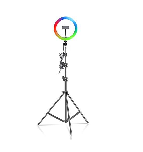8'' RGB LED Ring Light with 2m Portable extendable Stand