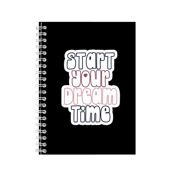 Time A5 Notebook Spiral Lined Motivational Sayings Graphic Notepad Gift 135