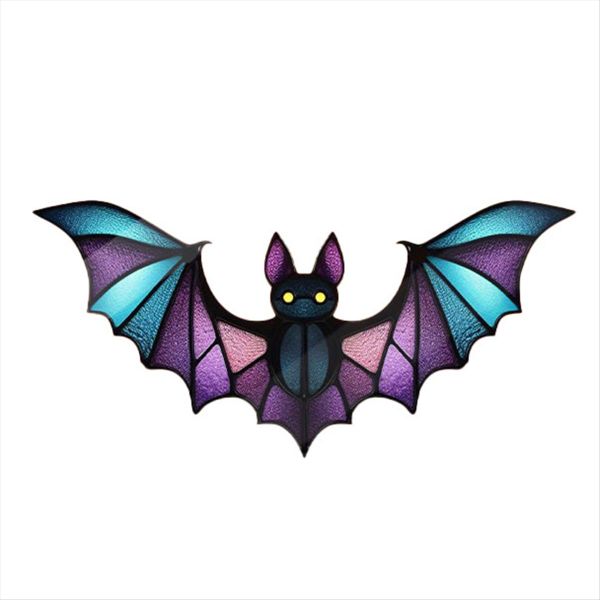 Halloween Bat Stained Glass Suncatcher Art Suncatcher Decoration A