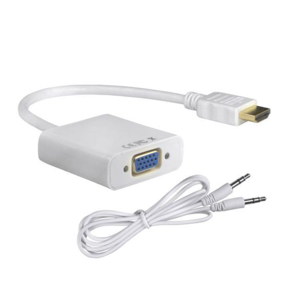 HDMI to VGA adapter with Aux Cable