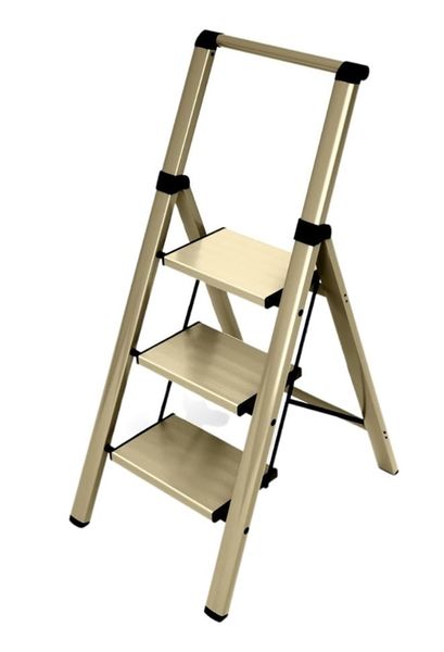 Folding Ladder Step Ladder with Retractable Handrail