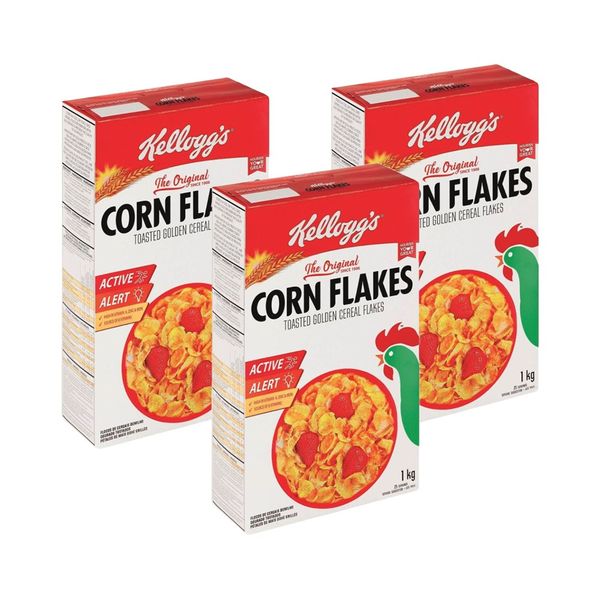 Kellogg's Corn Flakes Cereal - Original - (3 x 1kg)