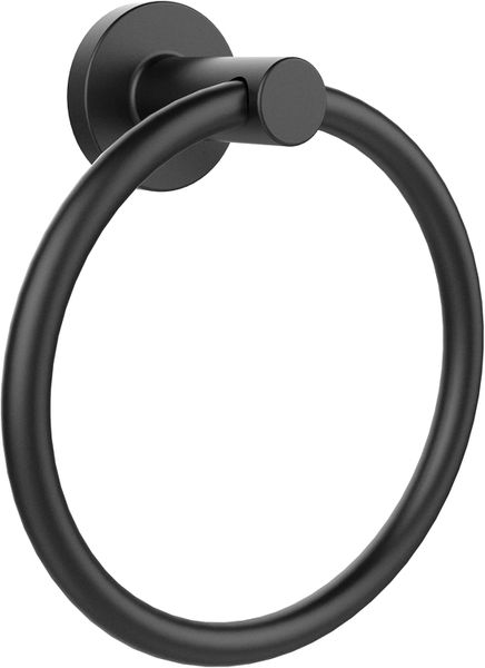 Matte Towel Ring 304 Stainless Steel Wall Mounted Hand Towel Holder Black