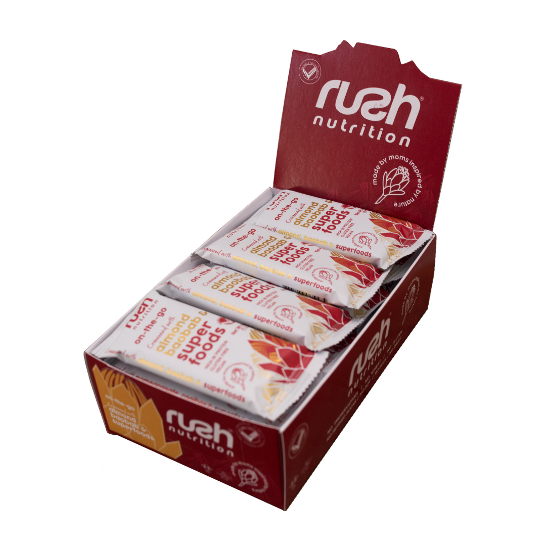 Almond & Baobab - Rush On-The-Go Bars (Box of 20)