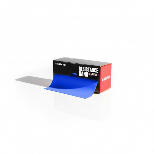 Resistance Band 5.5m Blue - Heavy 6-7kg, Dispenser, Cut-to-Size, Latex