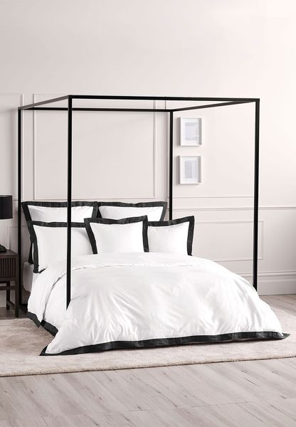 Linen House Denyer Duvet Cover Set - White &amp; Black