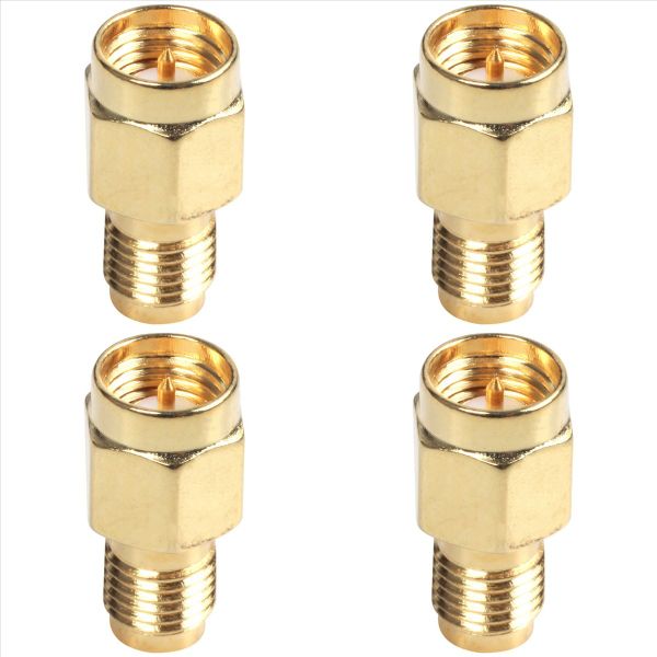 4X Durable SMA Male Plug To RP-SMA Female RF Coax Adapter Connector