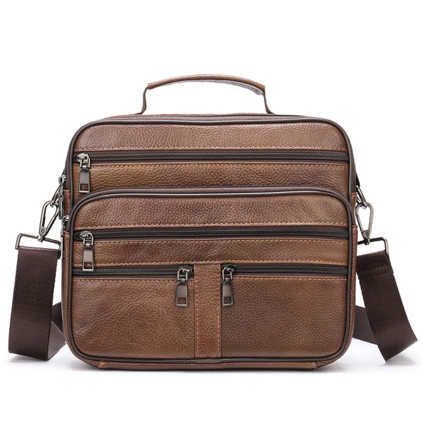 Office Messenger Bag Male Crossbody Bag-Brown
