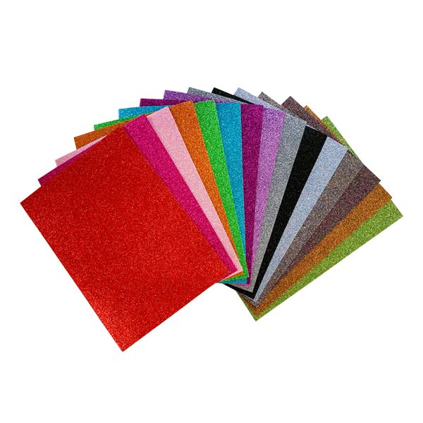 EVA Glitter Foam Sheets for Arts and Crafts A4 - 10 Pieces Assorted Colours