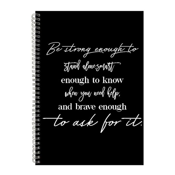 Ask A4 Notebook Spiral Lined Motivational Sayings Graphic Notepad Gift 159