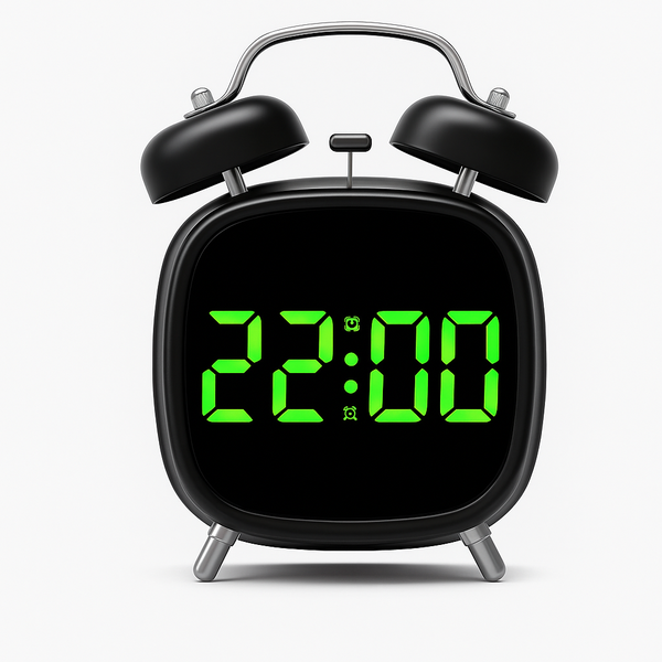 LED Alarm Clock - Large Display &amp; Bell Sound