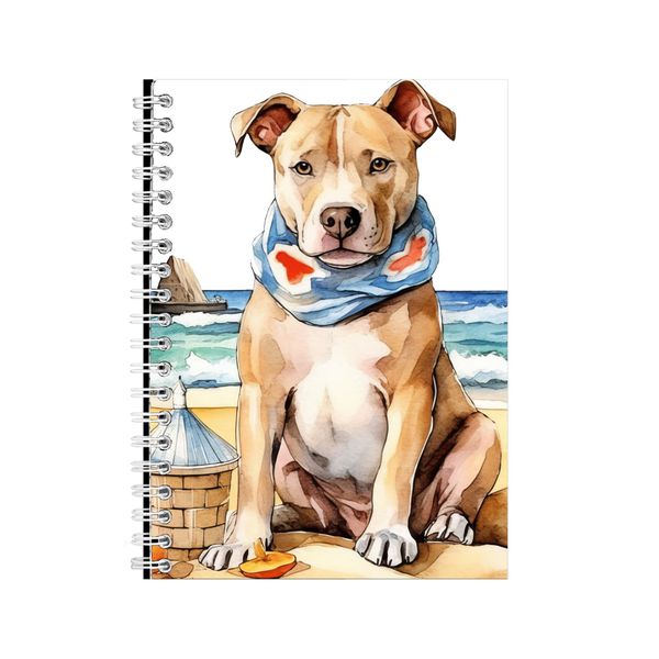 Chef A5 Notebook Spiral Lined Trendy Pitbull Lover Graphic Notepad Gift 180